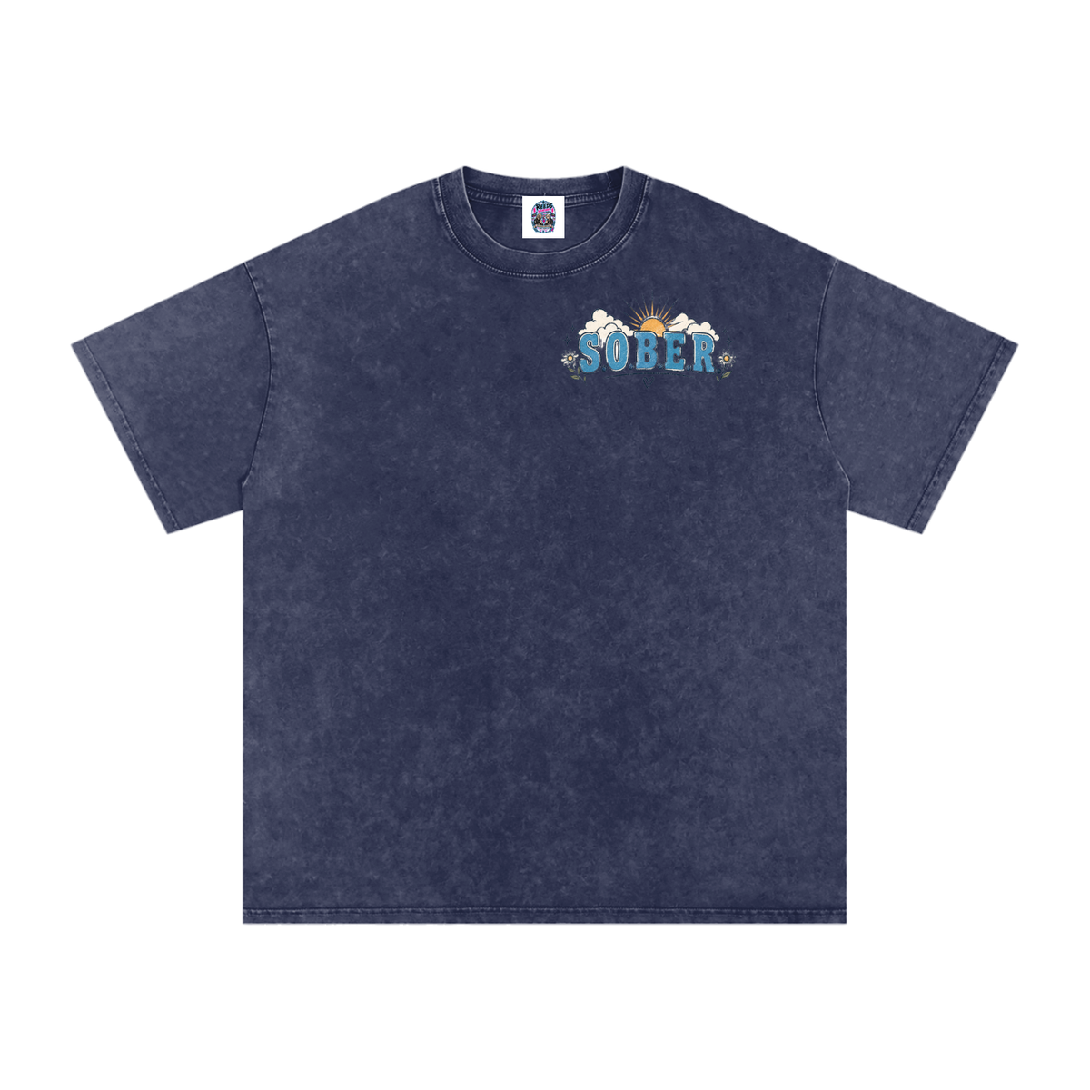 Sober — Snow Washed Oversized Tee