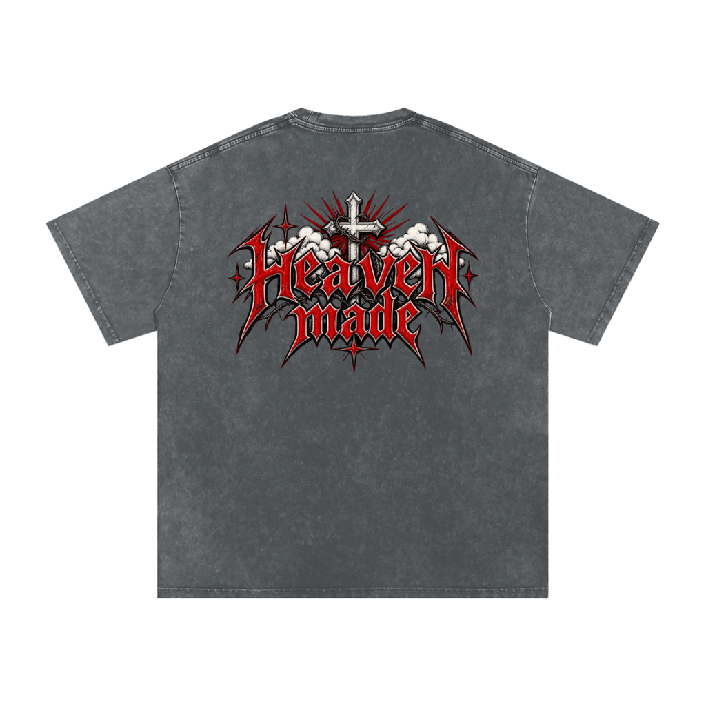 Heavy Metal Heaven Made — Snow Washed Oversized Tee