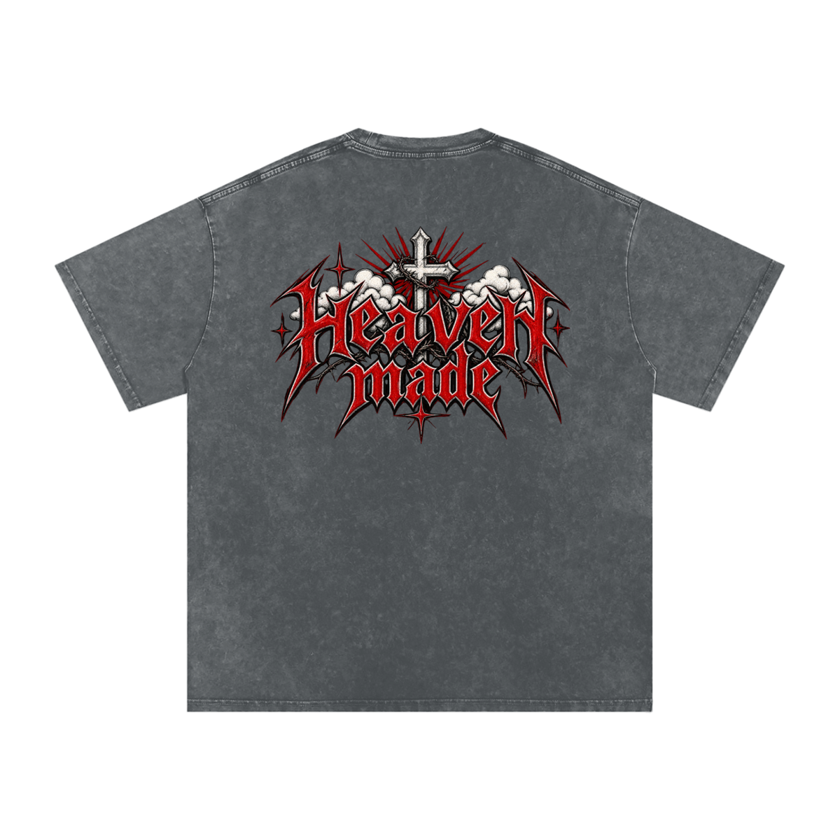 Heavy Metal Heaven Made — Snow Washed Oversized Tee