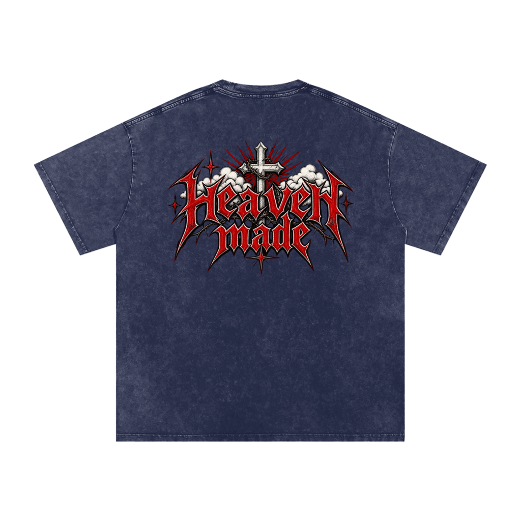 Heavy Metal Heaven Made — Snow Washed Oversized Tee