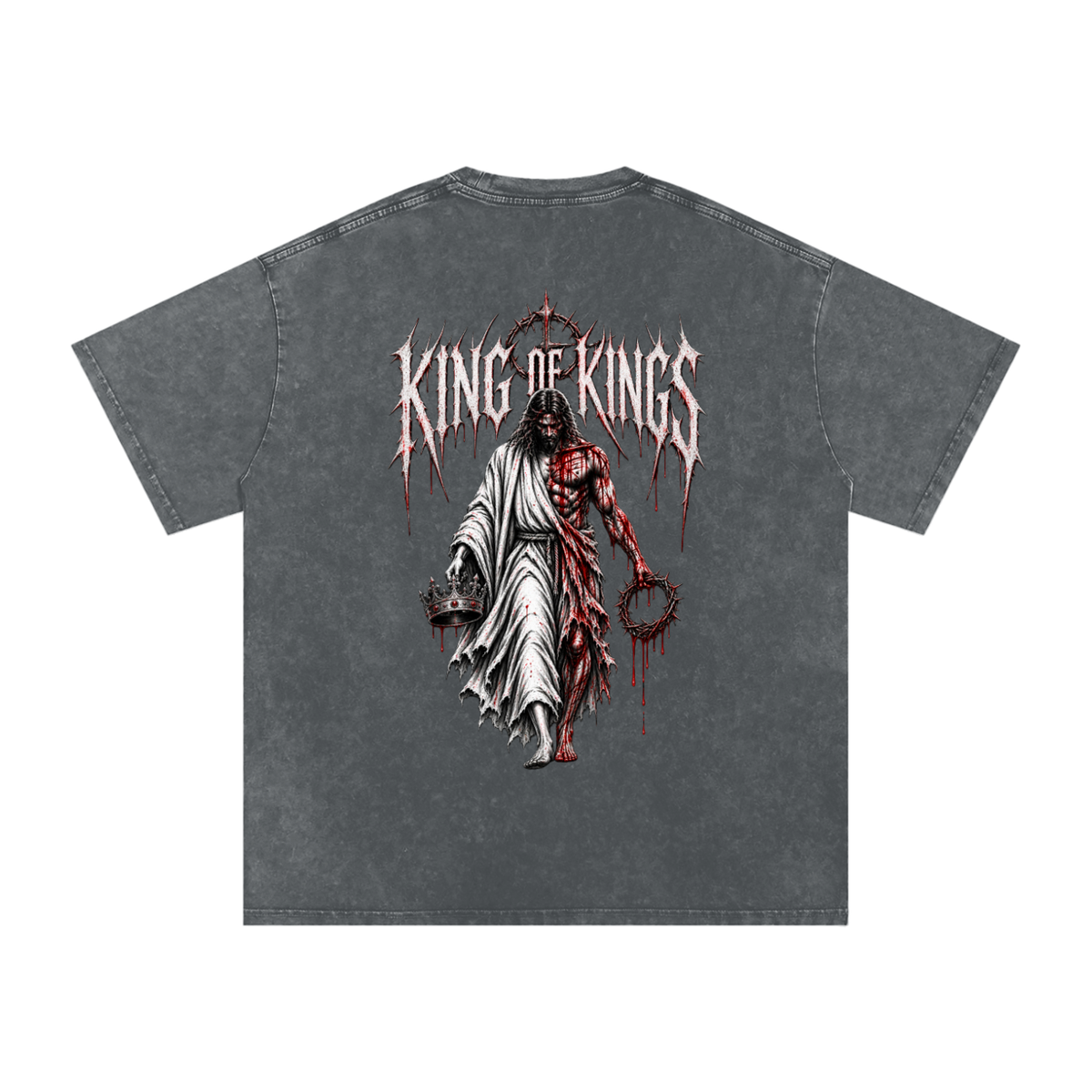 King of Kings — Snow Washed Oversized Tee