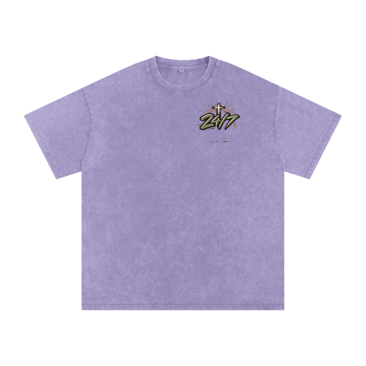 Snow Washed Oversized Cotton T-Shirt