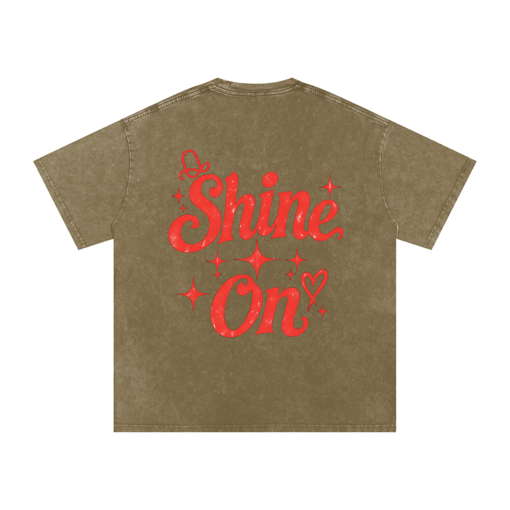 Dolly Parton Shine On Snow Washed Oversized Cotton T-Shirt