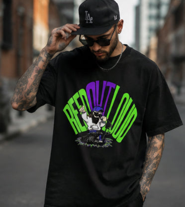 Reeds Worship Outloud — Logo Snow Washed Oversized Tee