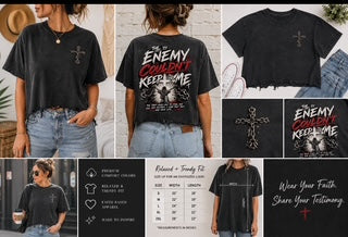 The Enemy Could Not Keep Me — Vintage Wash Distressed Tee