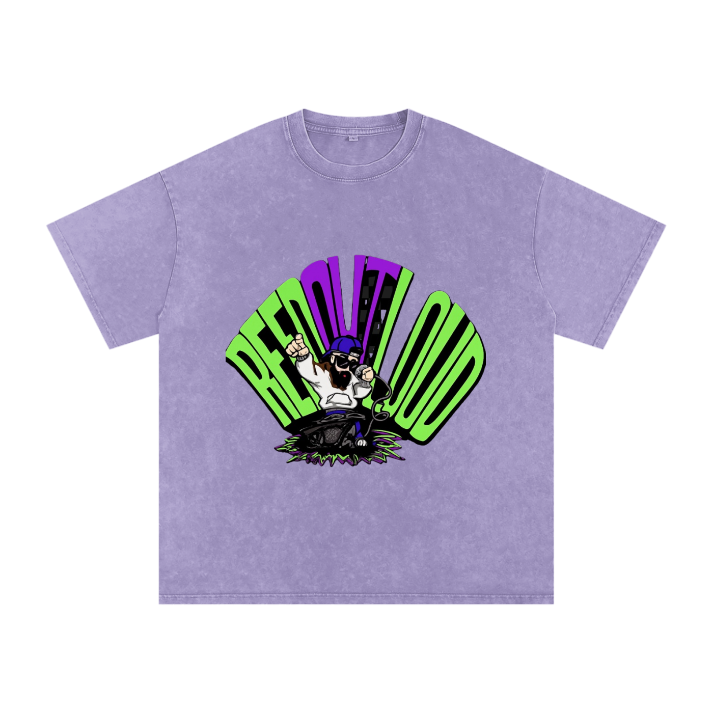 Reeds Worship Outloud — Logo Snow Washed Oversized Tee