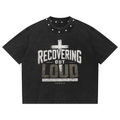 Unisex Washed Boxy Studded T-Shirt
