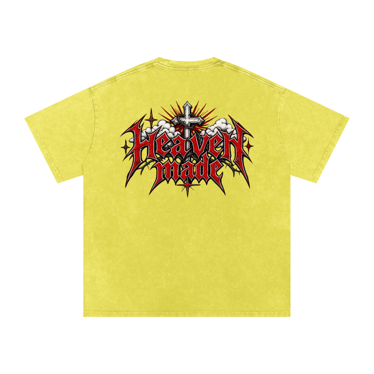 Heavy Metal Heaven Made — Snow Washed Oversized Tee