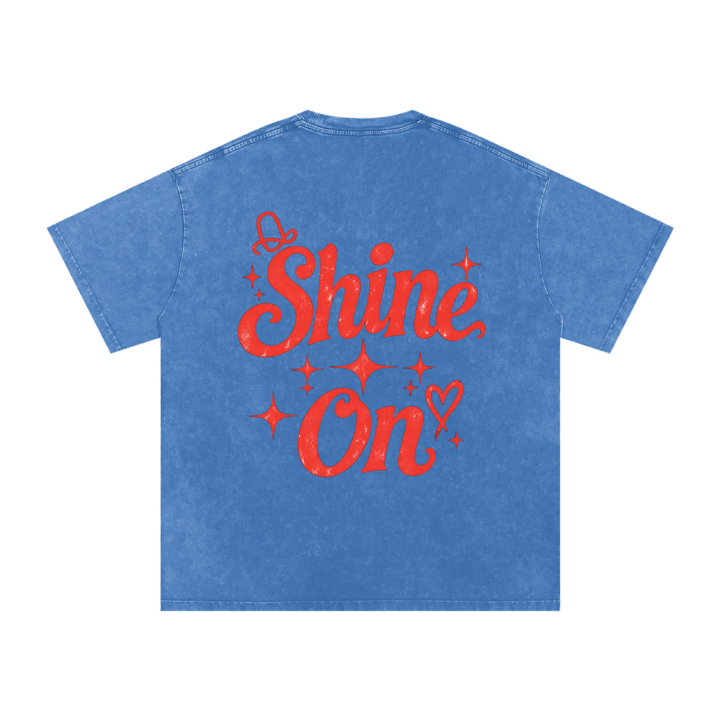 Dolly Parton Shine On Snow Washed Oversized Cotton T-Shirt