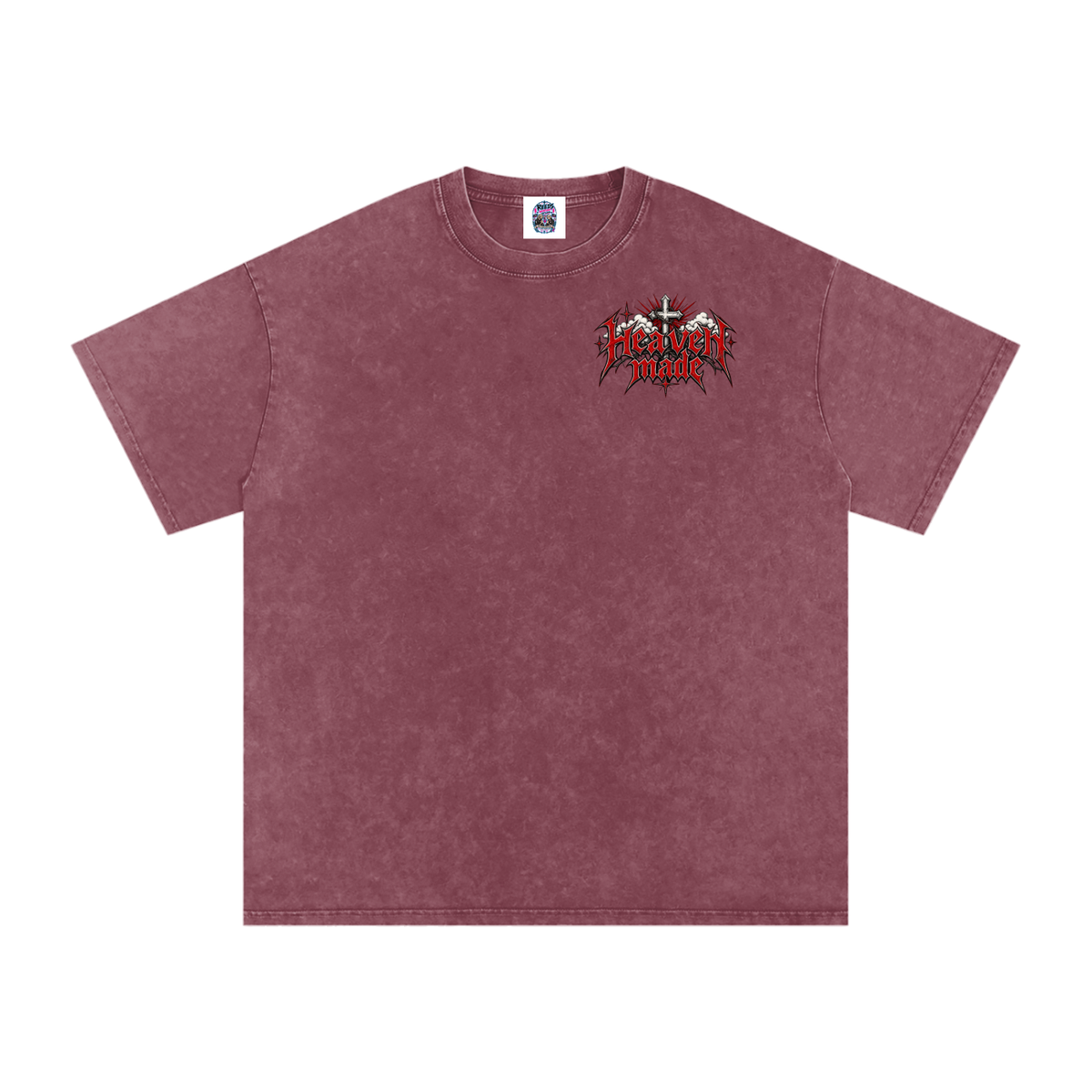 Heavy Metal Heaven Made — Snow Washed Oversized Tee