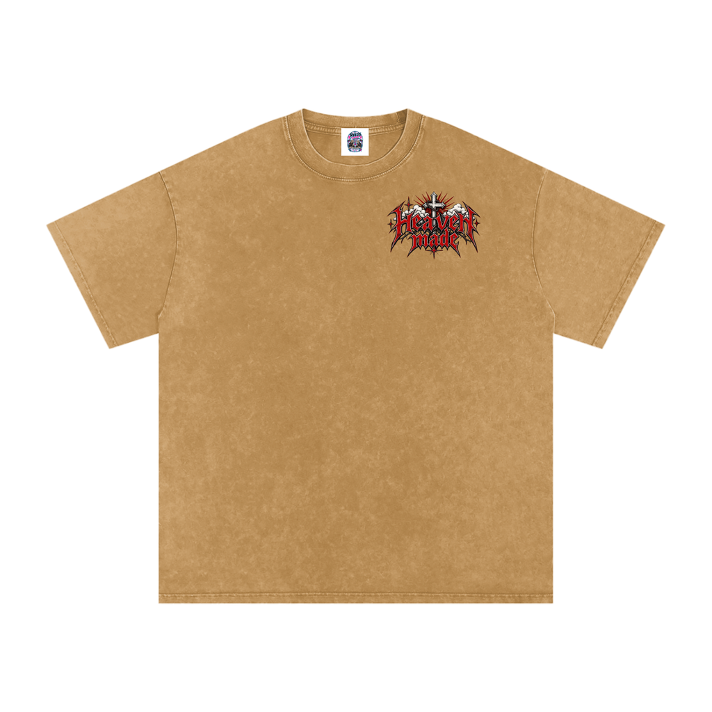 Heavy Metal Heaven Made — Snow Washed Oversized Tee
