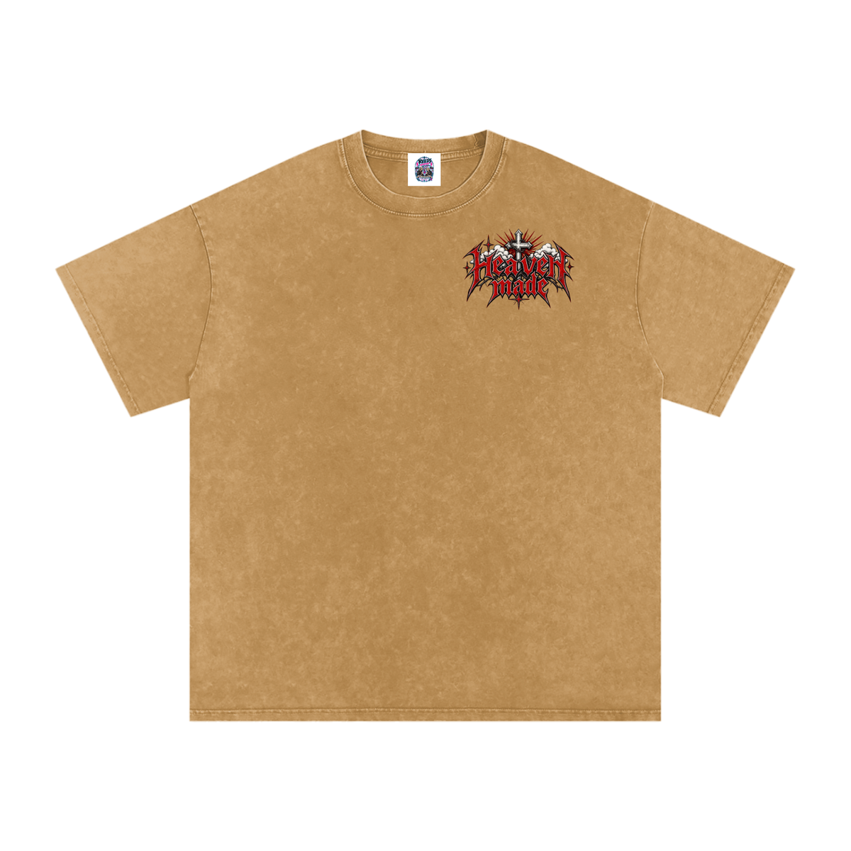 Heavy Metal Heaven Made — Snow Washed Oversized Tee