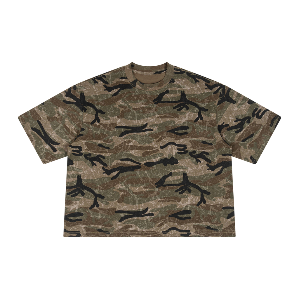 Unisex Boxy Camo Print T-Shirt