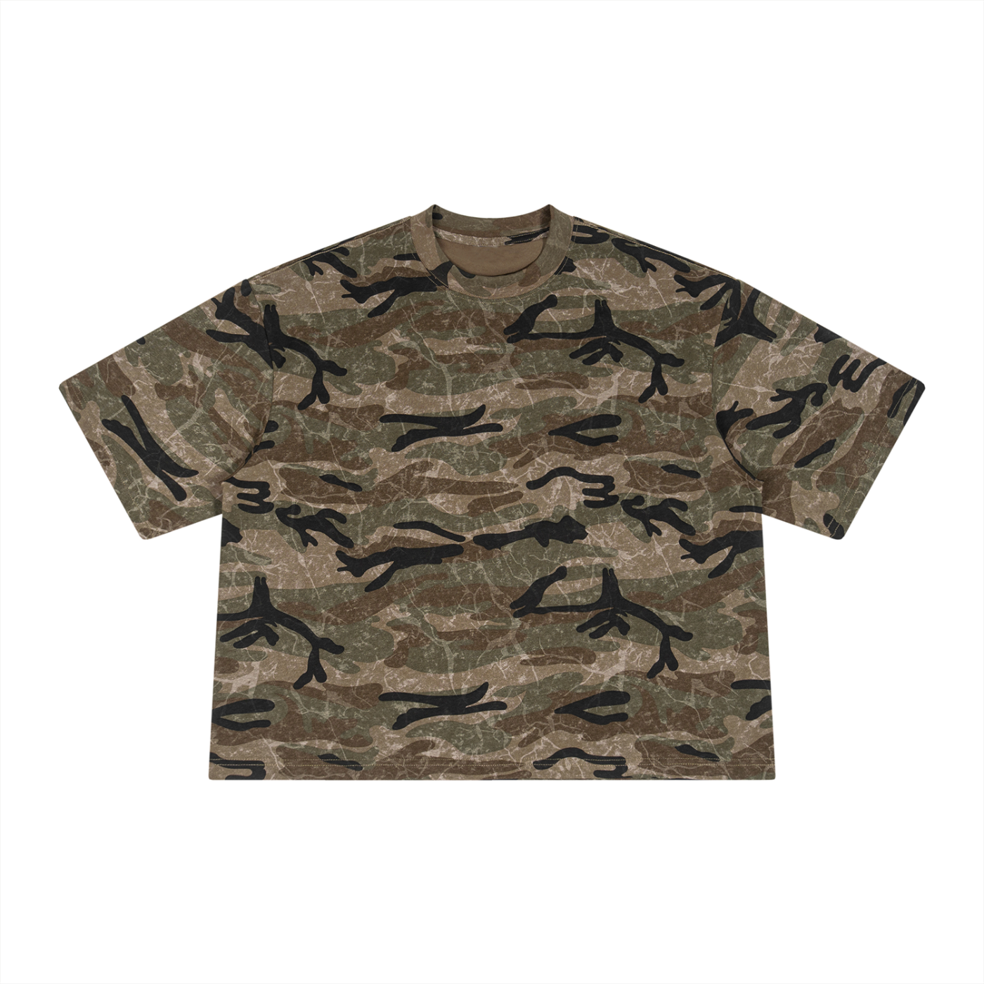 Unisex Boxy Camo Print T-Shirt