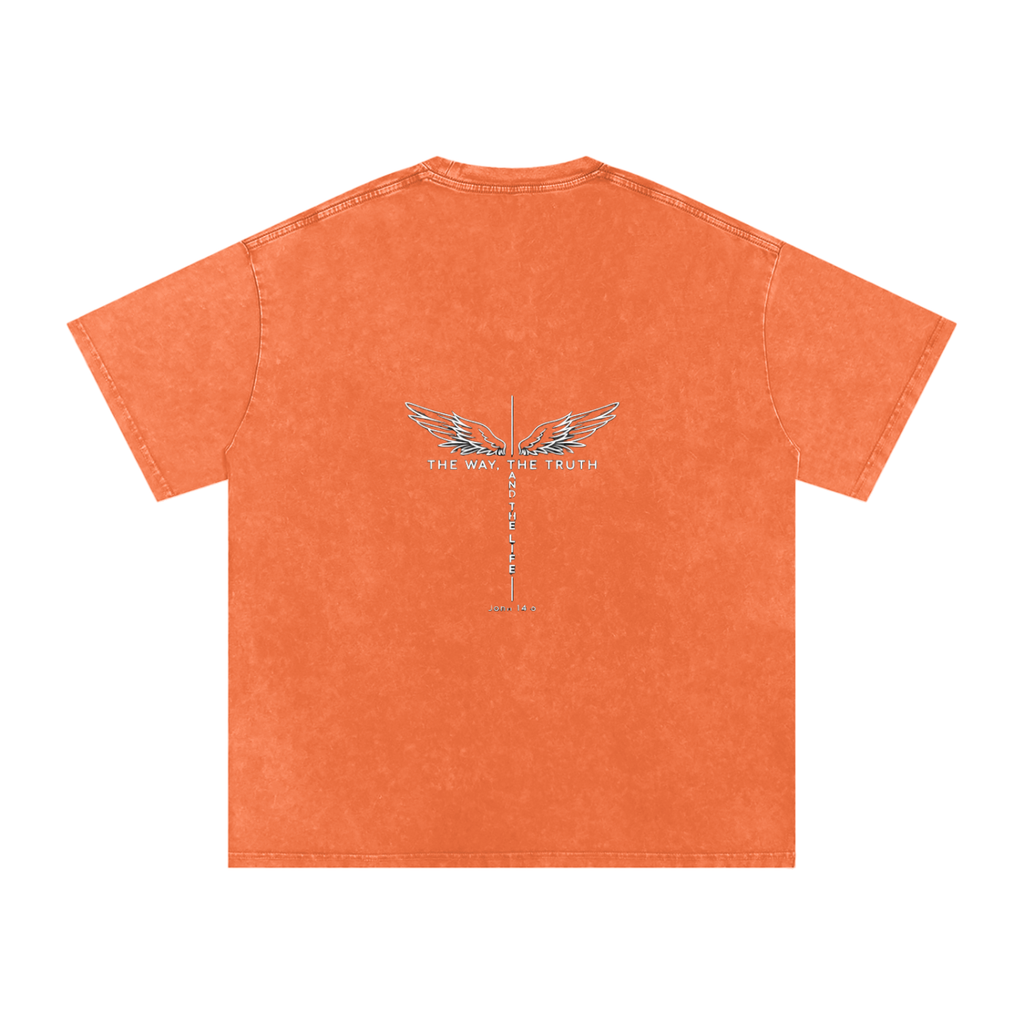 The Way The Truth The Life Unisex Snow Washed Tee