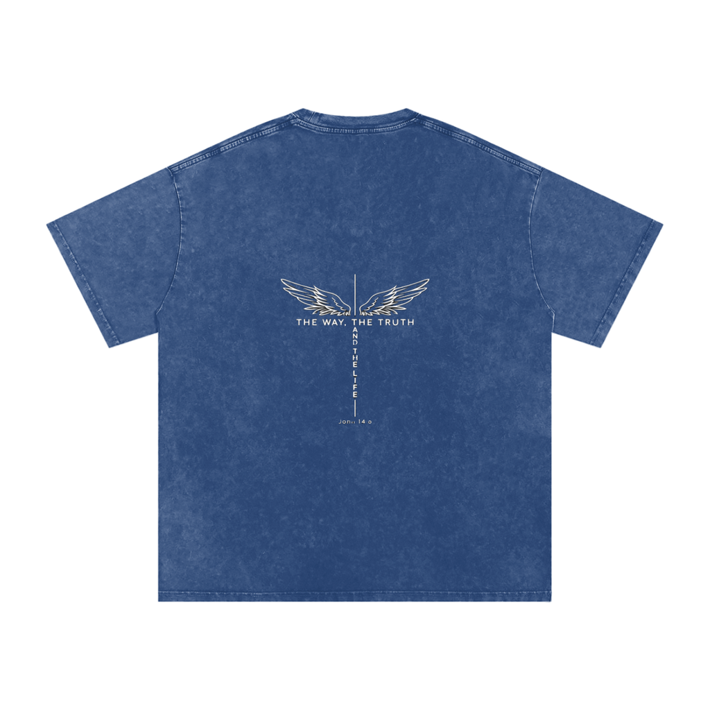 The Way The Truth The Life Unisex Snow Washed Tee