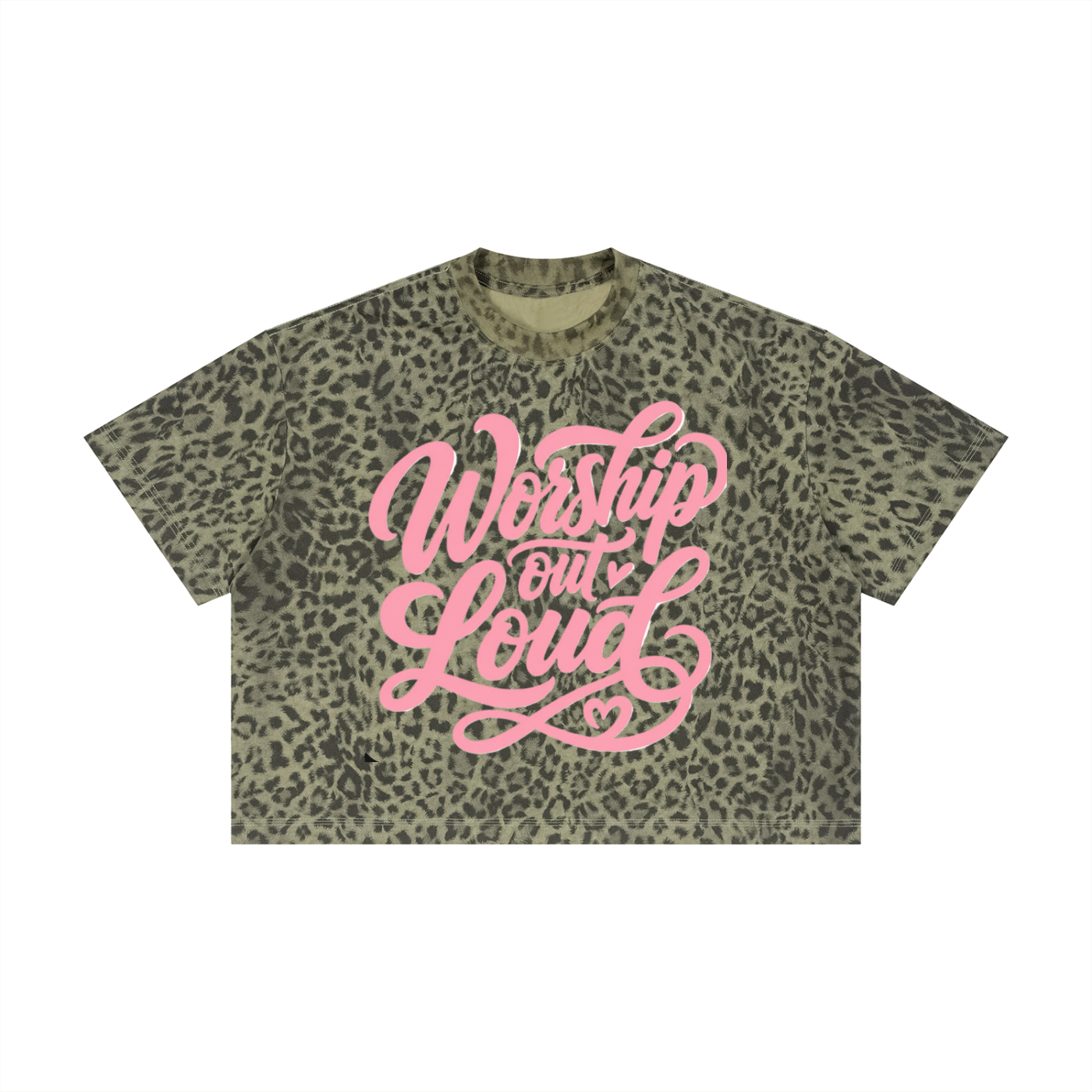 Worship Out Loud — Leopard Print Boxy Tee