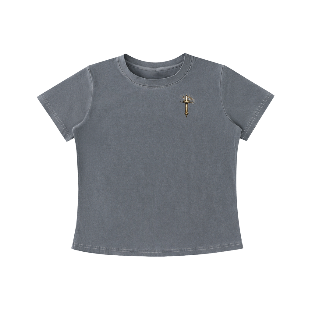 The Enemy Tried to Keep Me but God Saved Me Women's Crop Tee