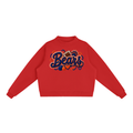 Bears Yarn-Write Mock-Neck Fleece Sweatshirt