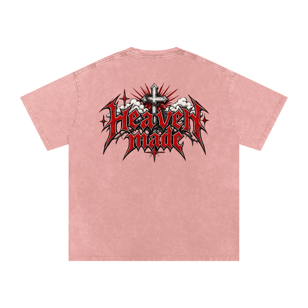 Heavy Metal Heaven Made — Snow Washed Oversized Tee