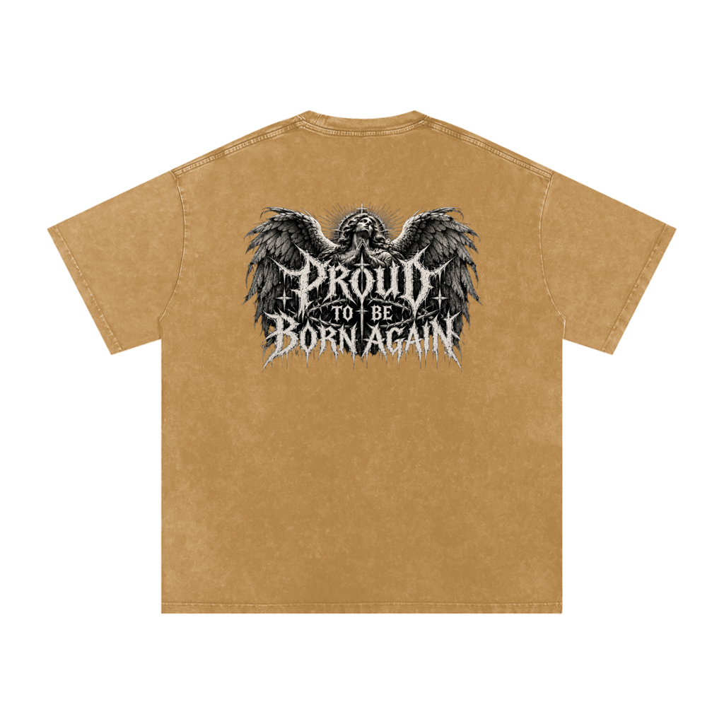Snow Washed Oversized Cotton T-Shirt