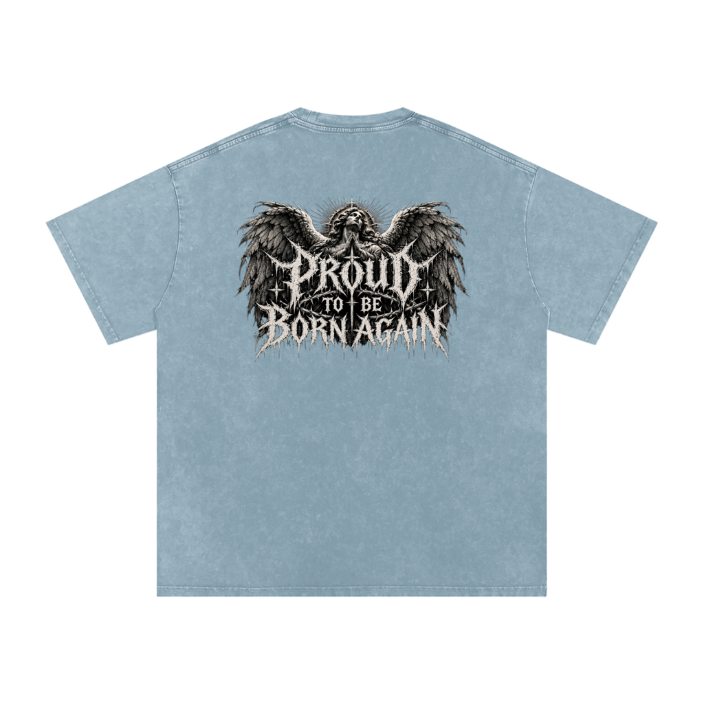 Snow Washed Oversized Cotton T-Shirt