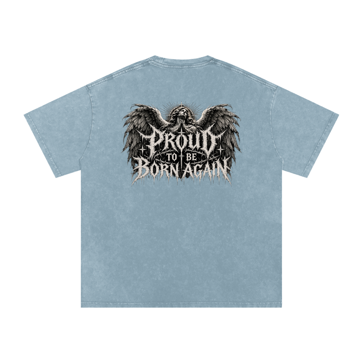 Snow Washed Oversized Cotton T-Shirt