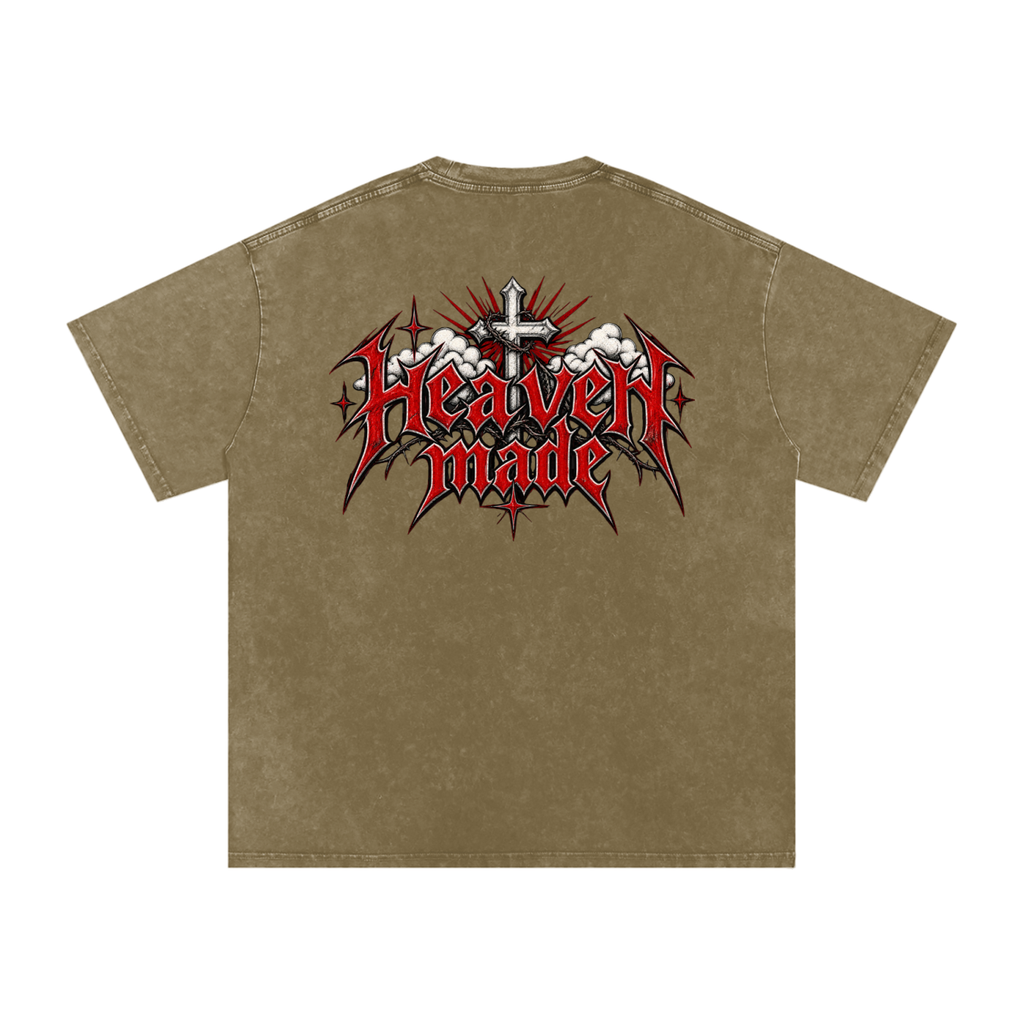 Heavy Metal Heaven Made — Snow Washed Oversized Tee