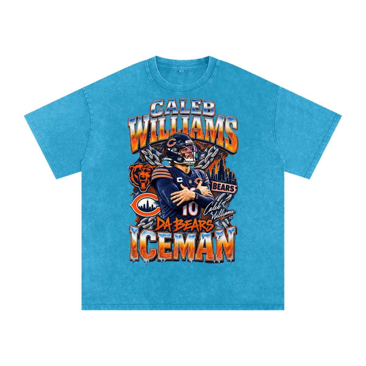 Caleb Williams Iceman Snow Wash Oversized Tee