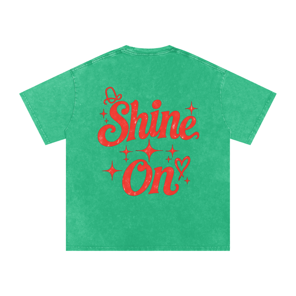 Dolly Parton Shine On Snow Washed Oversized Cotton T-Shirt
