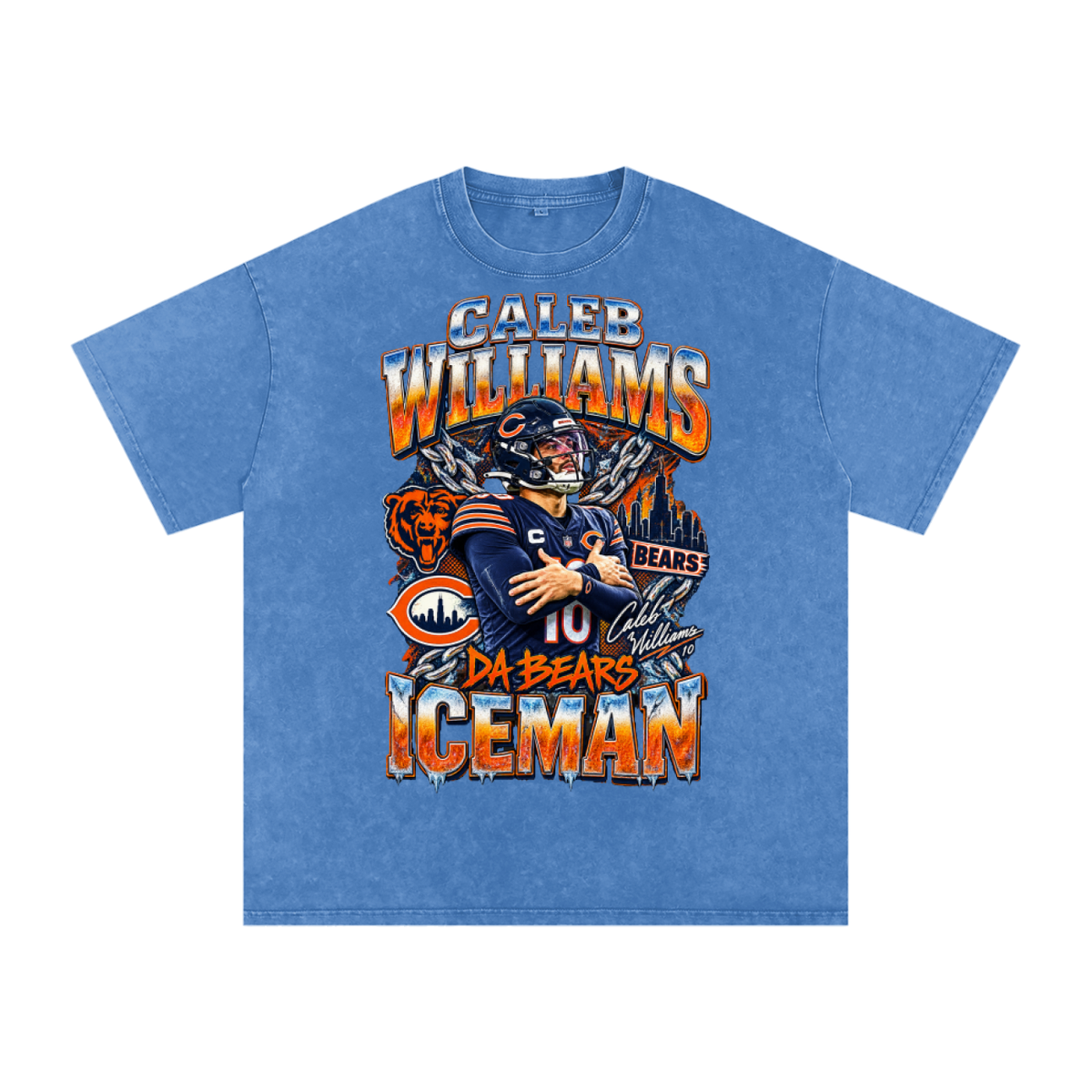 Caleb Williams Iceman Snow Wash Oversized Tee
