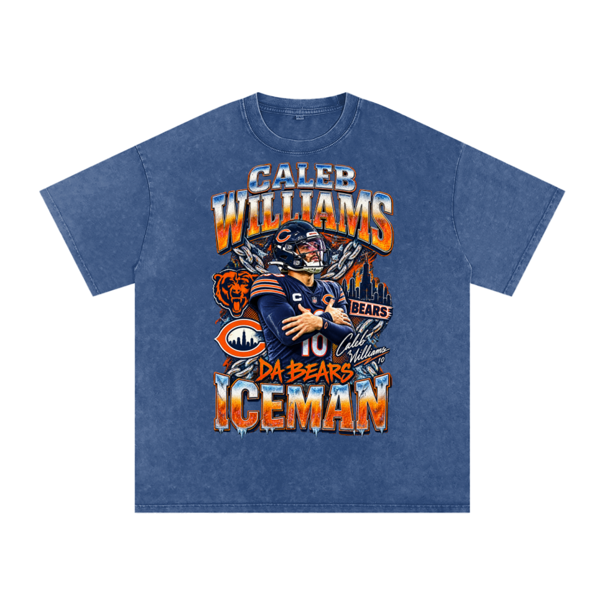 Caleb Williams Iceman Snow Wash Oversized Tee