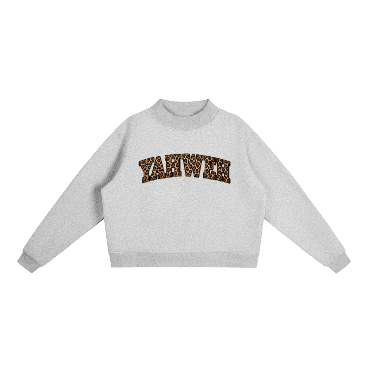 Yahweh Fleece Mock-Neck Crew Sweatshirt