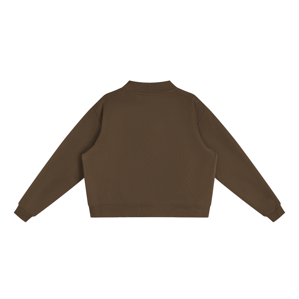 Gem Cross Essential Fleece Mock-Neck Crew Sweatshirt