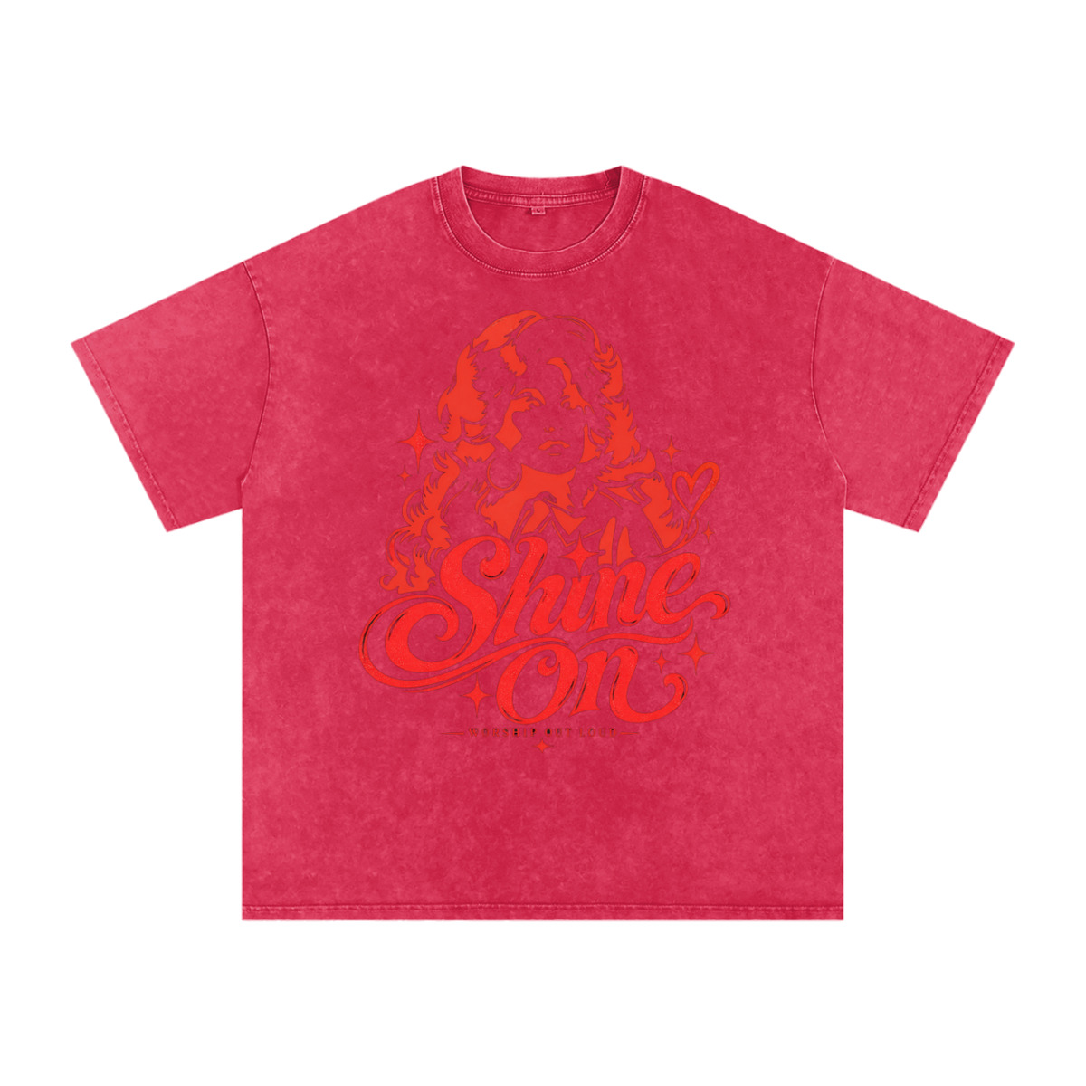 Dolly Parton Shine On Snow Washed Oversized Cotton T-Shirt