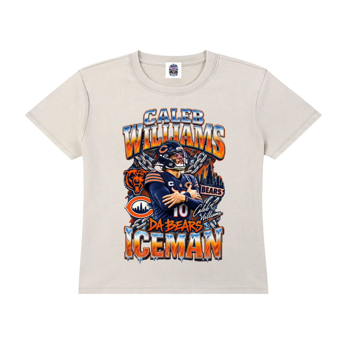 Caleb Williams Iceman Vintage Wash Crop Tee