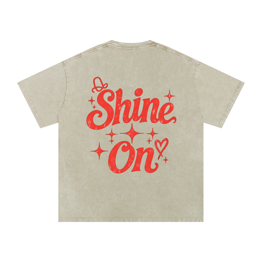 Dolly Parton Shine On Snow Washed Oversized Cotton T-Shirt