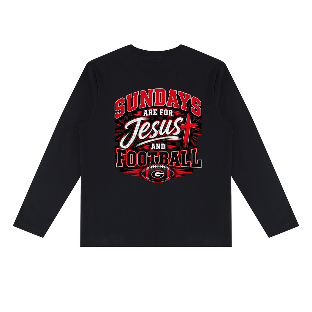 Sundays Are for Jesus and Football Unisex Long Sleeve Tee