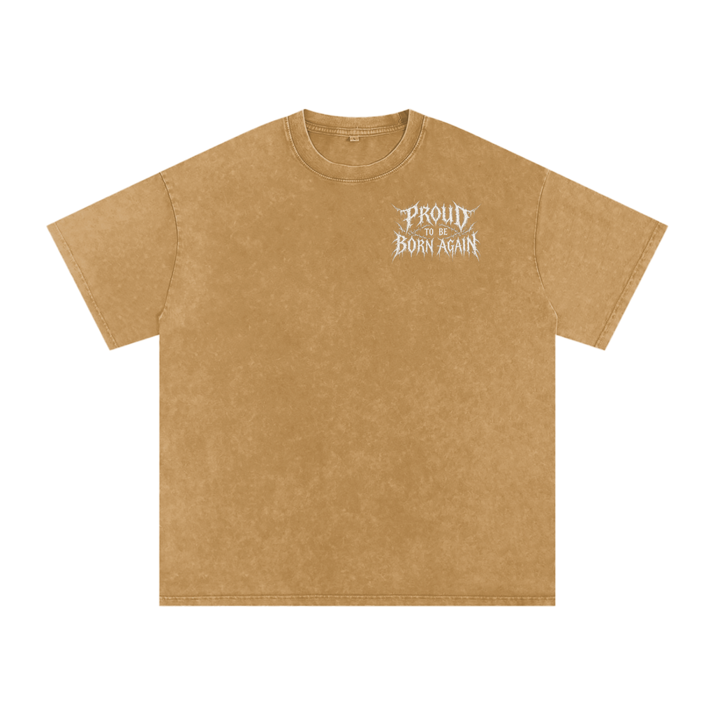 Snow Washed Oversized Cotton T-Shirt