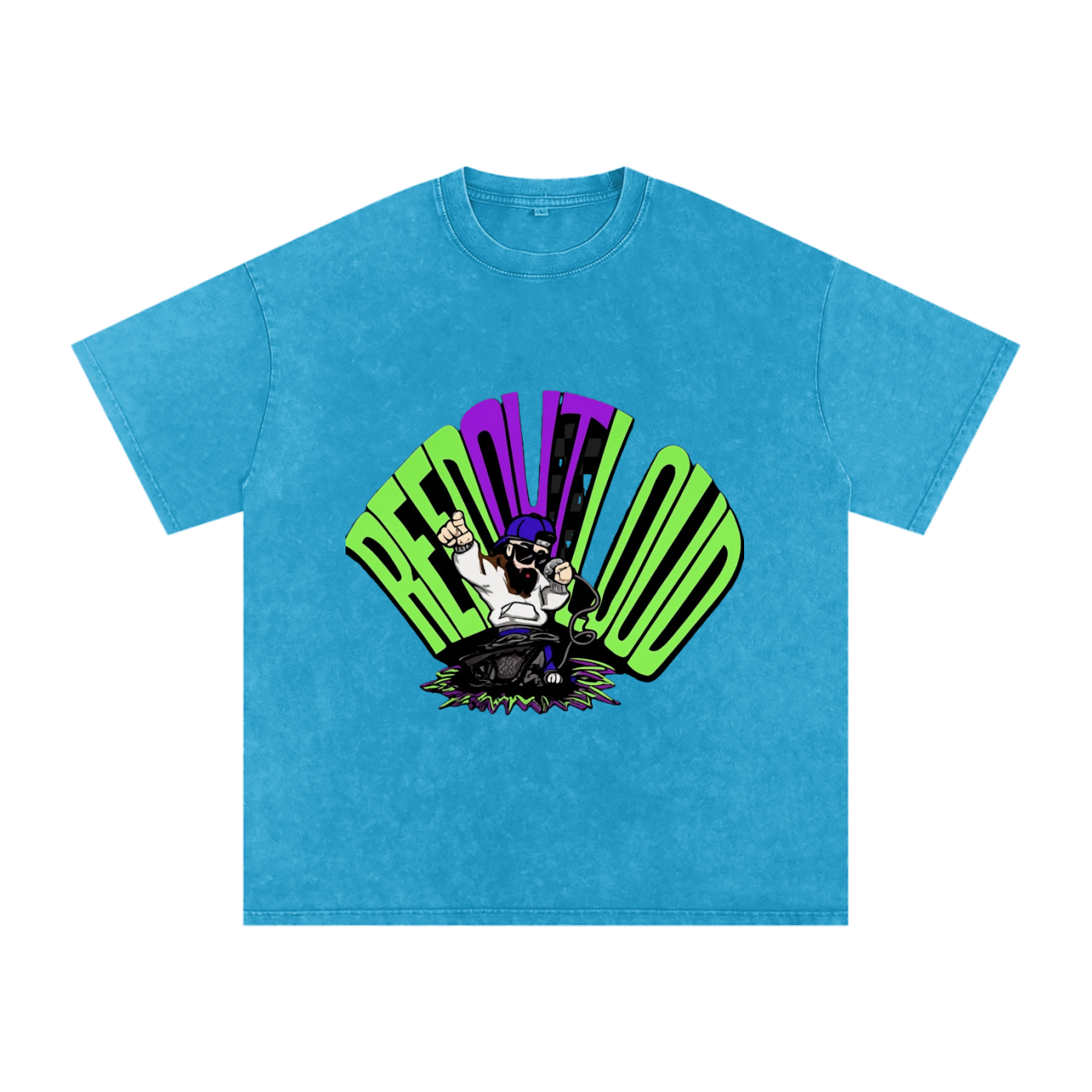Reeds Worship Outloud — Logo Snow Washed Oversized Tee