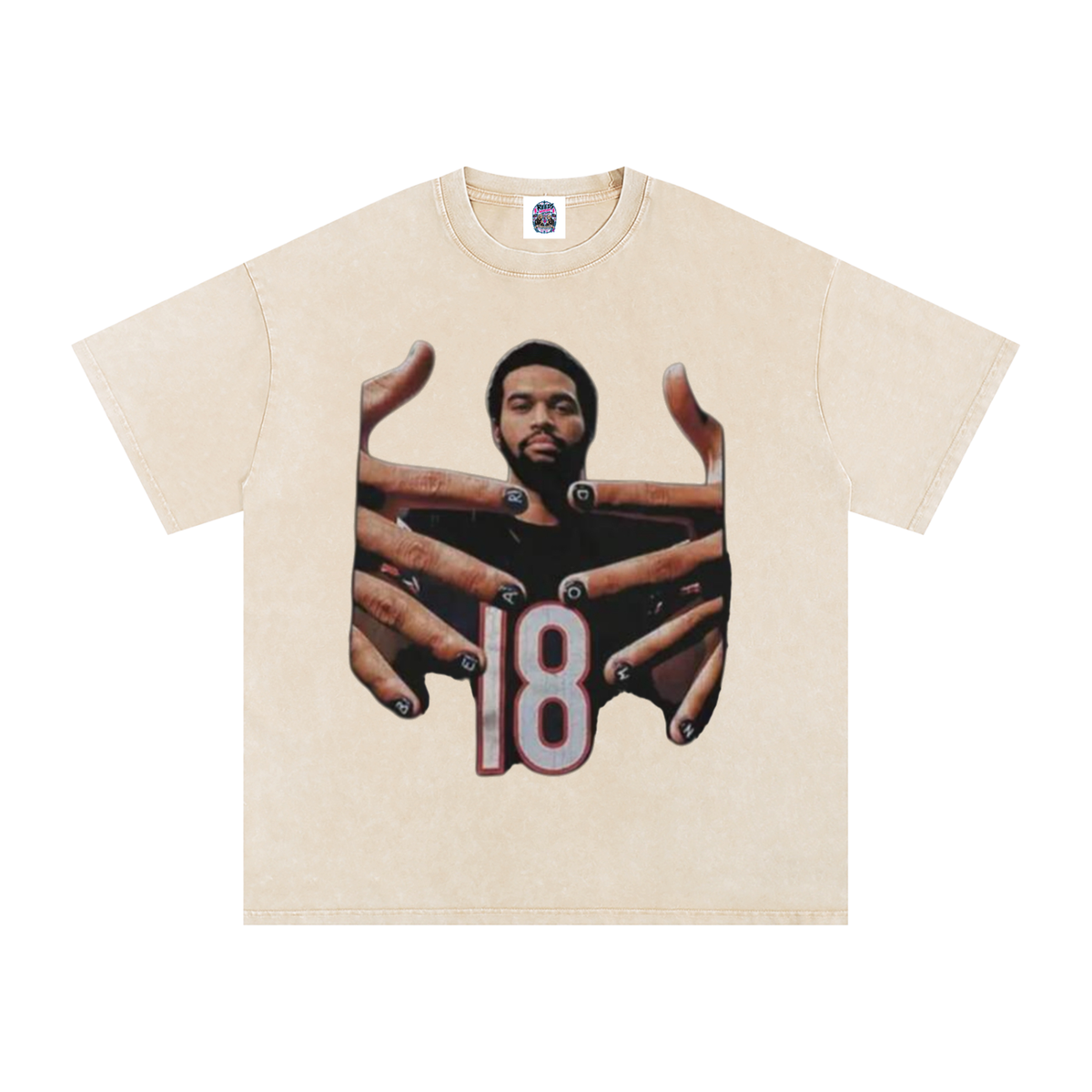 Caleb Williams Bear Down Snow Wash Oversized Tee