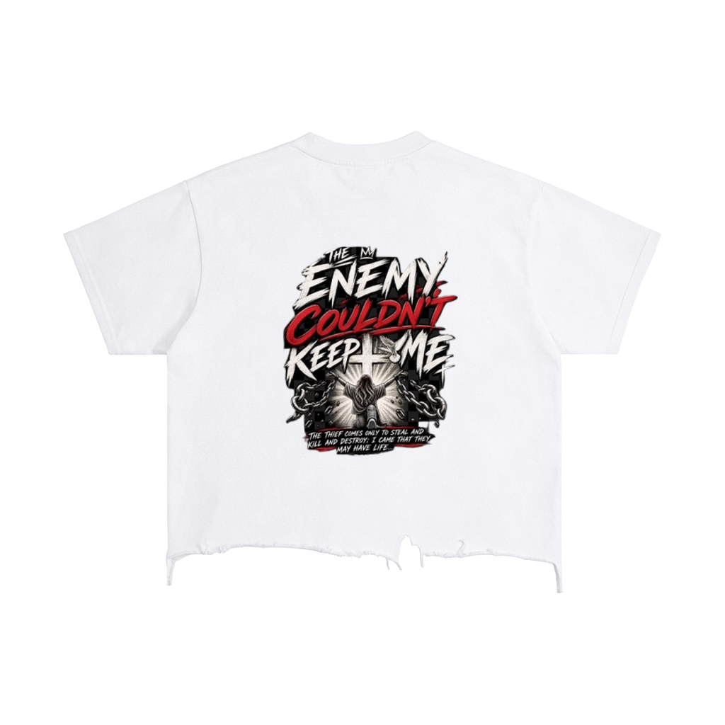 The Enemy Could Not Keep Me — Vintage Wash Distressed Tee