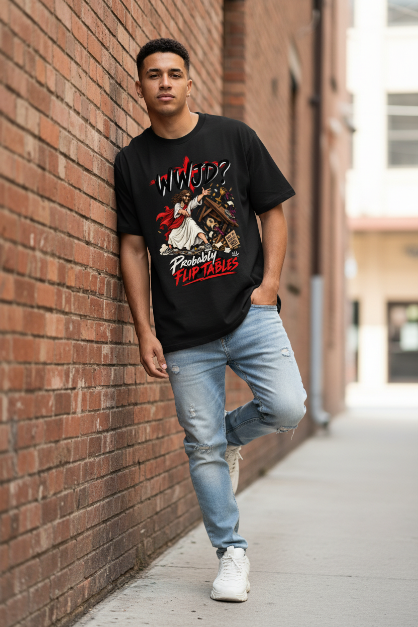 WWJD? Probably Flip Tables. Unisex Tee