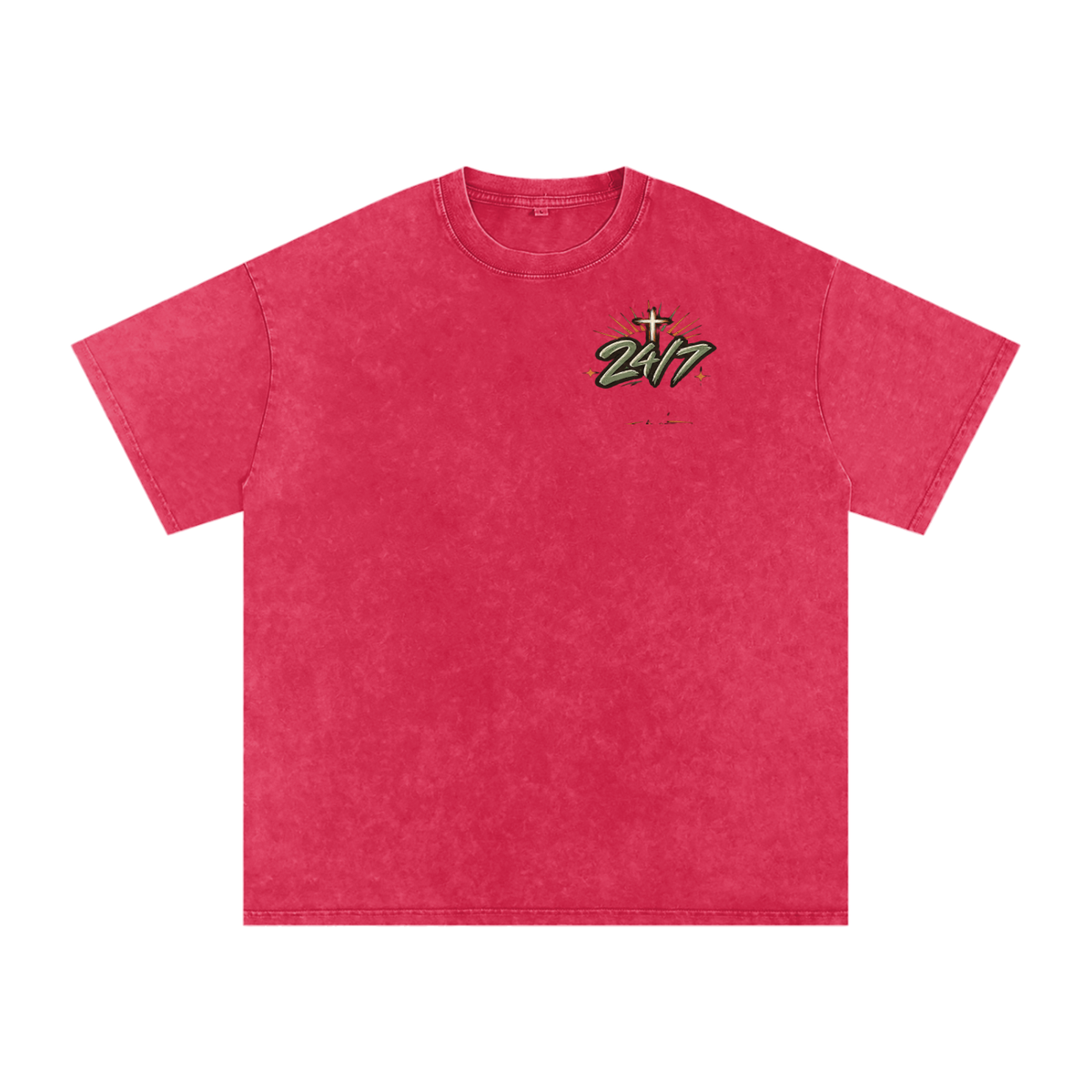 Snow Washed Oversized Cotton T-Shirt
