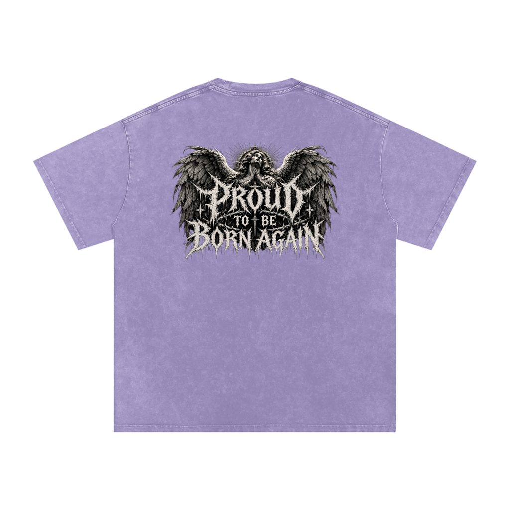 Snow Washed Oversized Cotton T-Shirt