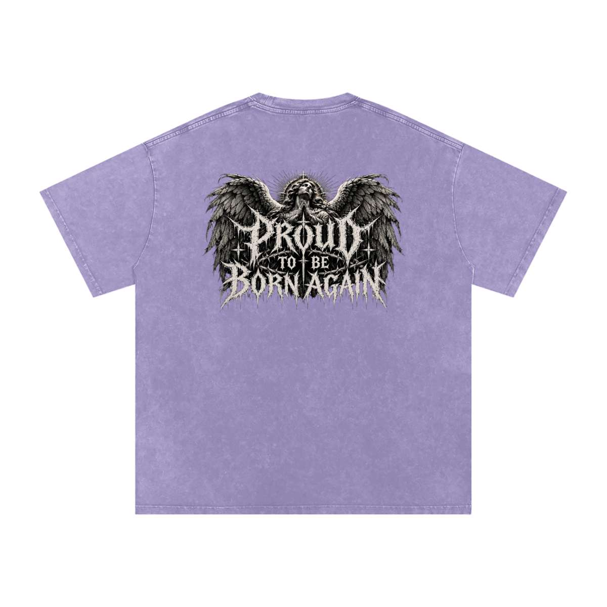 Snow Washed Oversized Cotton T-Shirt