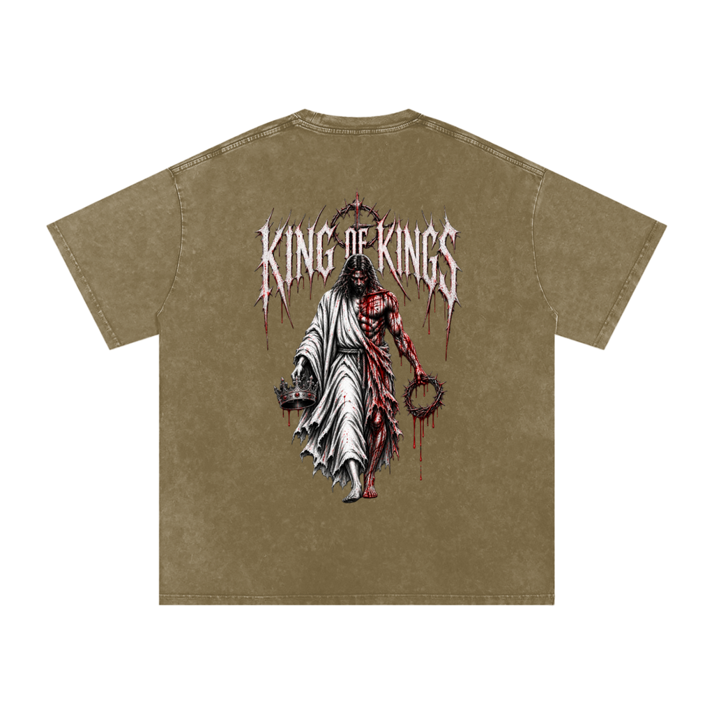 King of Kings — Snow Washed Oversized Tee