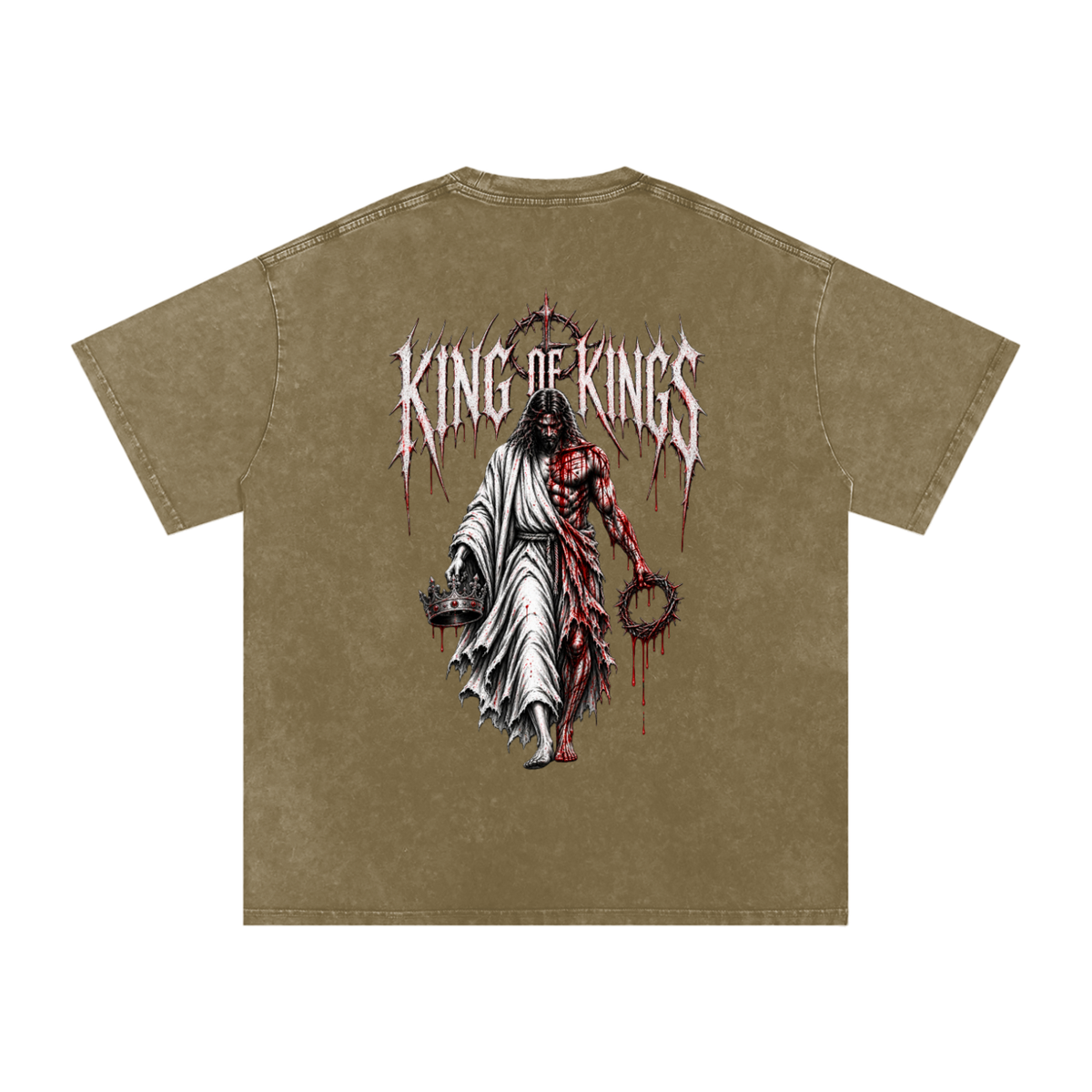 King of Kings — Snow Washed Oversized Tee