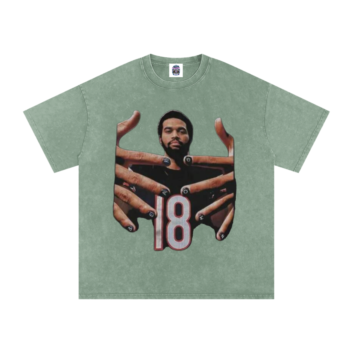 Caleb Williams Bear Down Snow Wash Oversized Tee