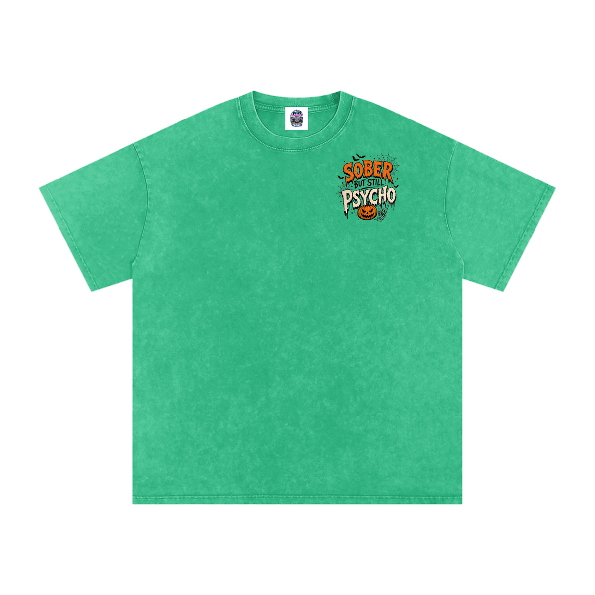 Sober But Psycho — Snow Washed Oversized Tee